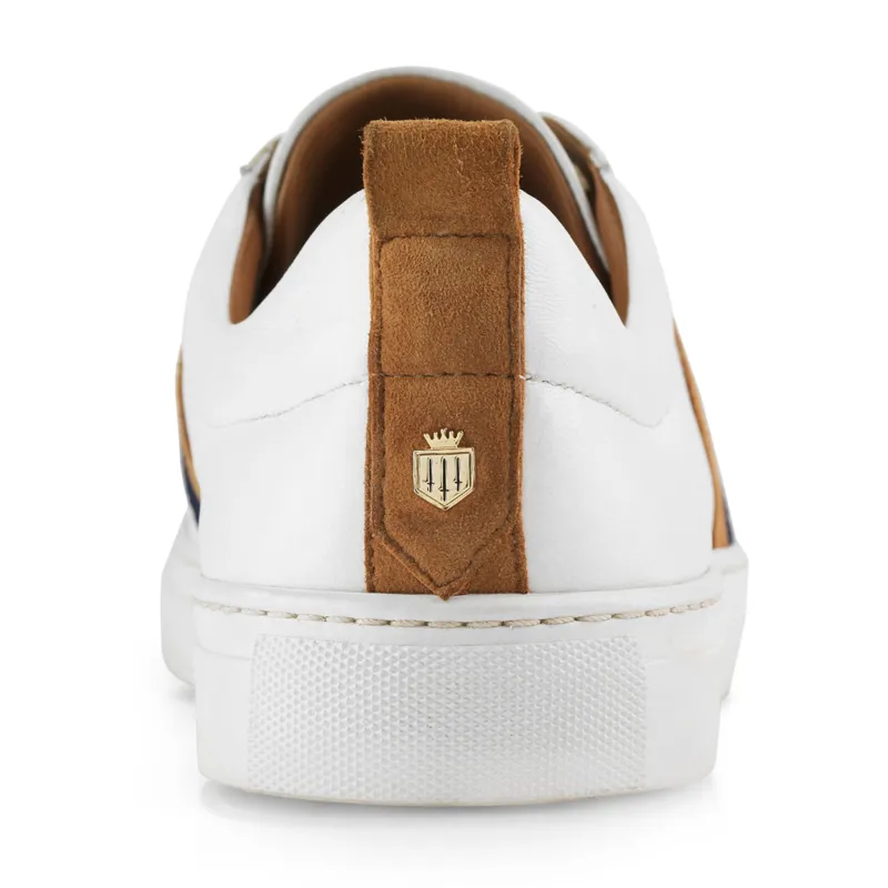 Fairfax and Favor Alexandra Trainers - Tan/Navy-4