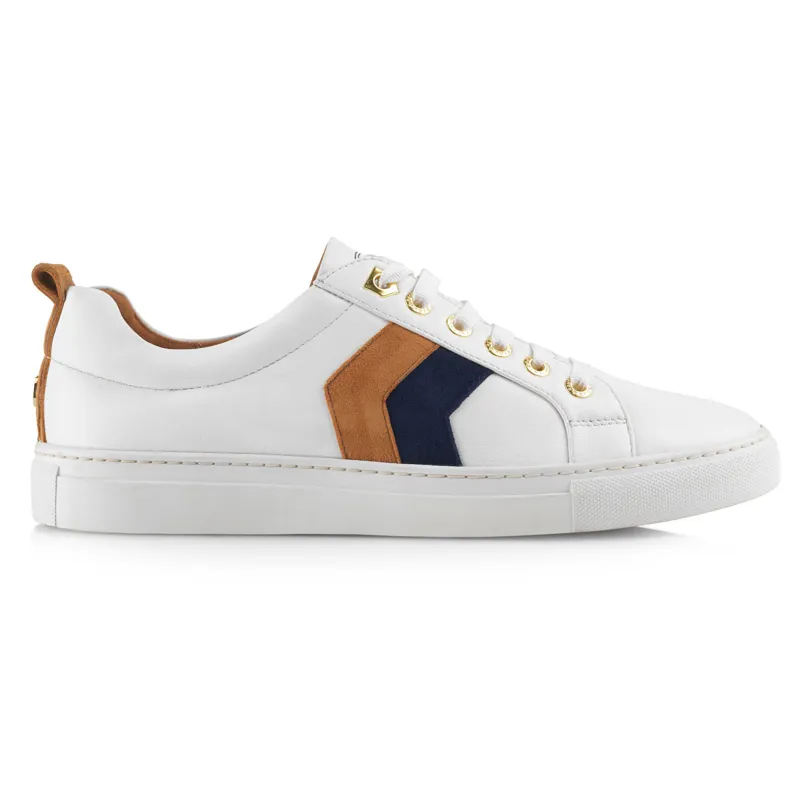 Fairfax and Favor Alexandra Trainers - Tan/Navy-5