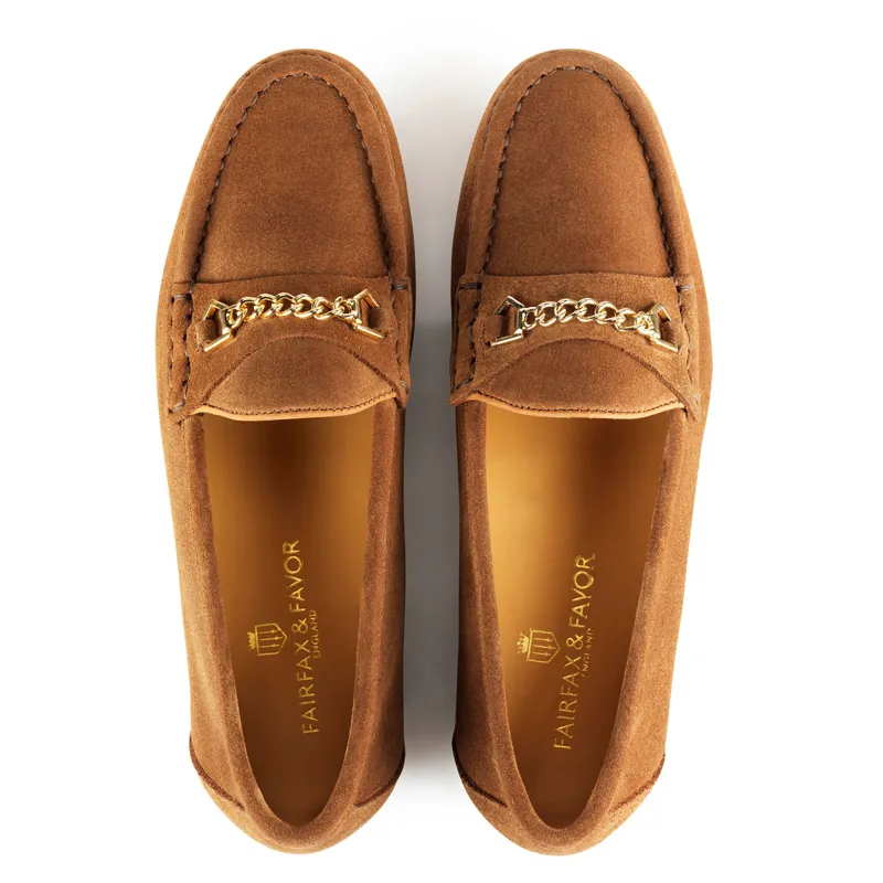 Fairfax and Favor Apsley Ladies Loafers - Tan Suede-2