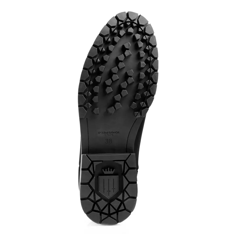 Fairfax and Favor Sheepskin Boudica Ladies Ankle Boots - Black Leather-3