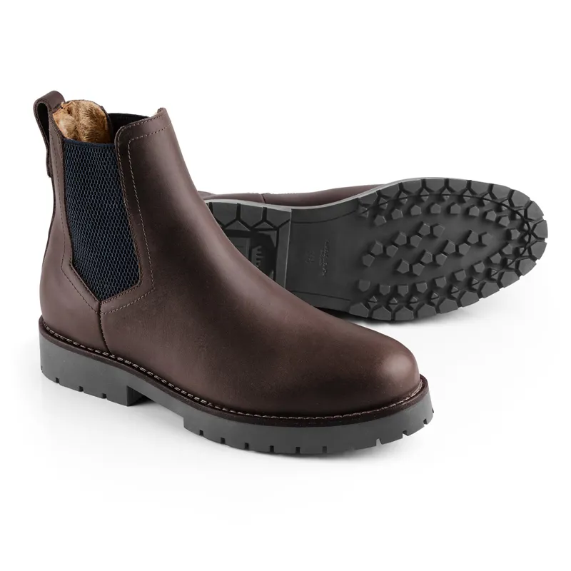 Fairfax and Favor Sheepskin Boudica Womens Ankle Boots - Mahogany-1