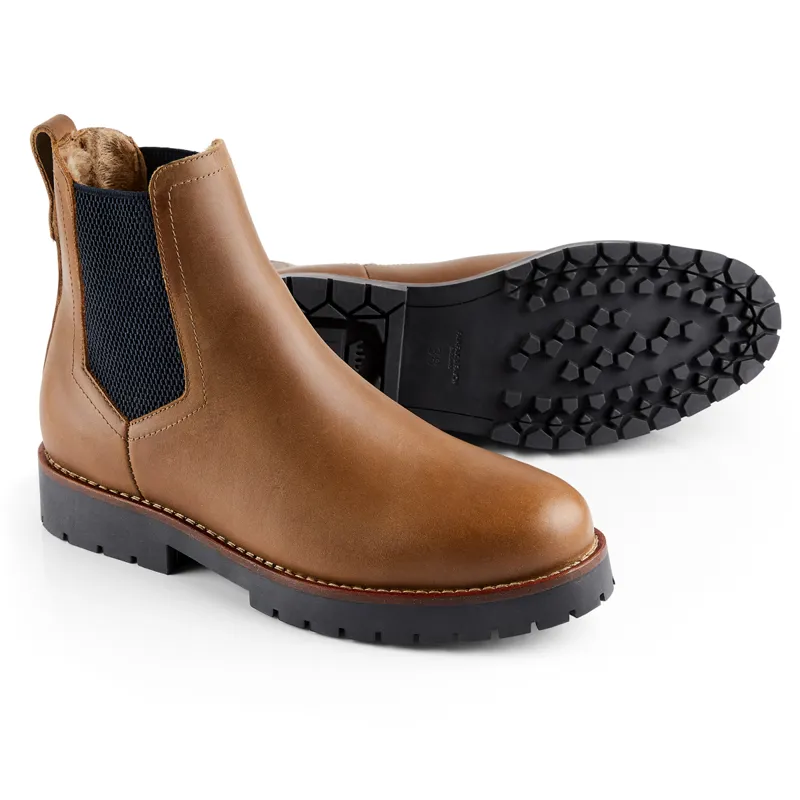 Fairfax and Favor Sheepskin Boudica Womens Ankle Boots - Oak-1