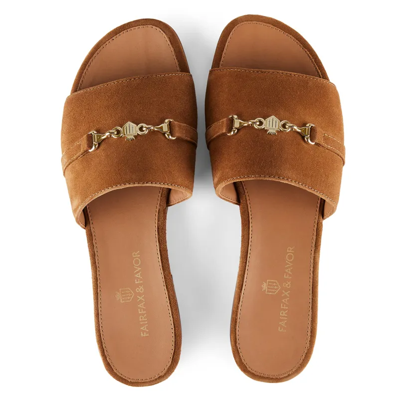 Fairfax and Favor Heacham Ladies Sandals - Tan Suede-5