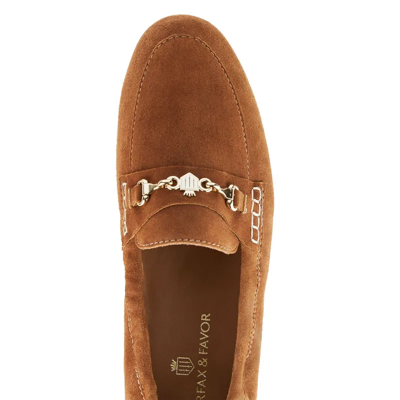 Fairfax and Favor Newmarket Ladies Loafers - Tan Suede-2