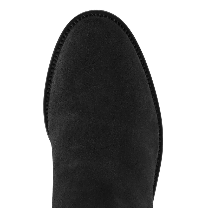 Fairfax and Favor Regina Flat Boots - Black Suede-1