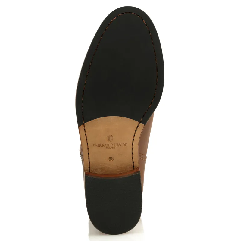 Fairfax and Favor Regina Flat Boots - Tan Suede-6