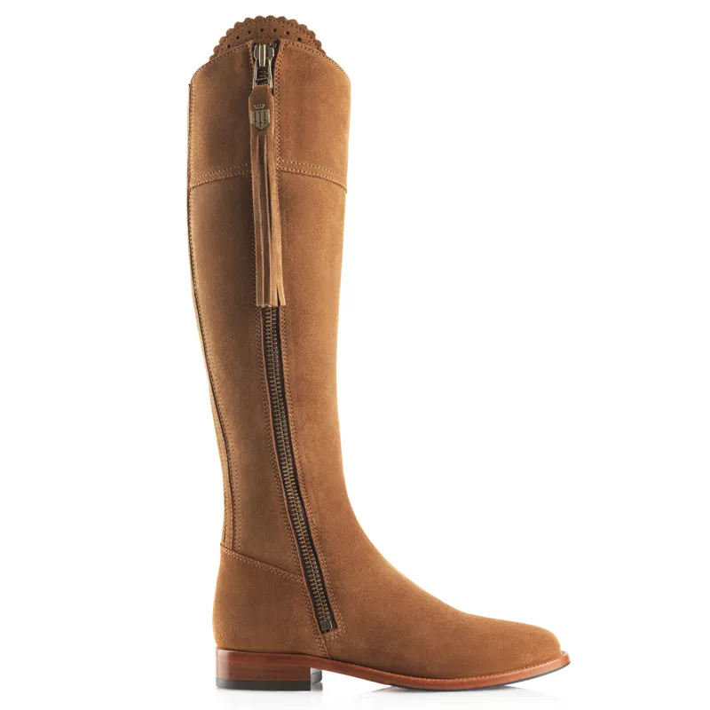 Tan suede flat boots new arrivals