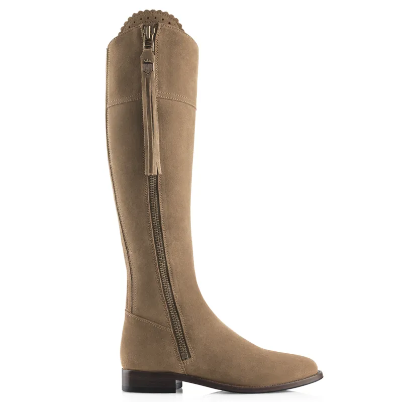 Taupe knee high boots flat 2025