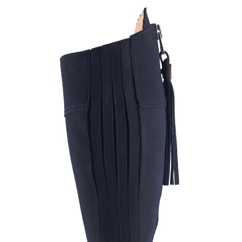 Fairfax and Favor Regina Heeled Boots - Navy Suede-4