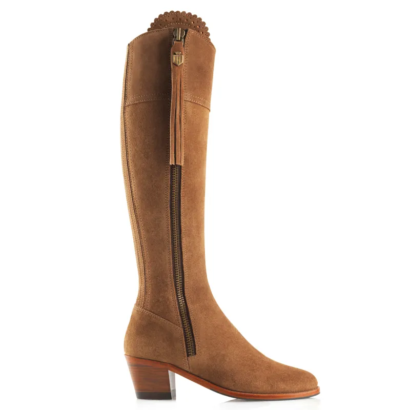 Fairfax and Favor Regina Heeled Boots - Tan Suede