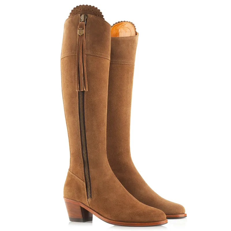 Fairfax and Favor Regina Heeled Boots - Tan Suede-1