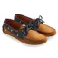 Fairfax and Favor Salcombe Ladies Deck Shoes - Tan/Navy