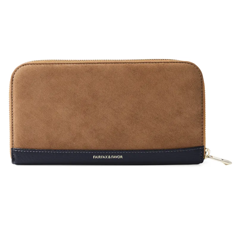 Fairfax and Favor Salisbury Purse - Tan/Navy-1