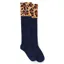 Fairfax and Favor Signature Knee High Ladies Socks - Navy/Leopard