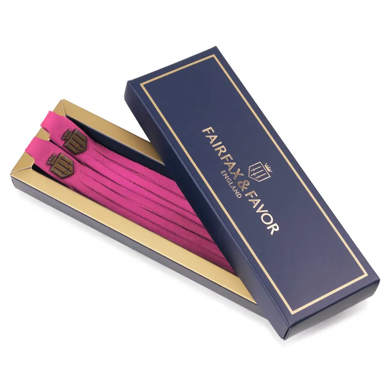 Fairfax and Favor Boot Tassels - Hot Pink Suede