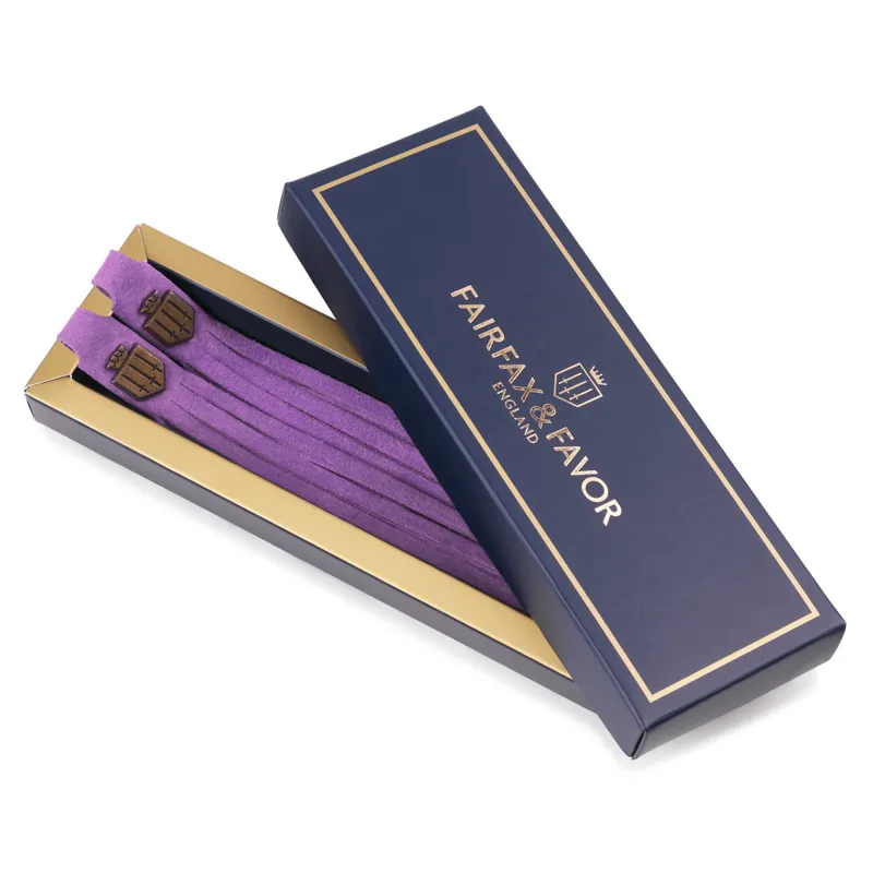 Fairfax and Favor Boot Tassels - Purple Suede