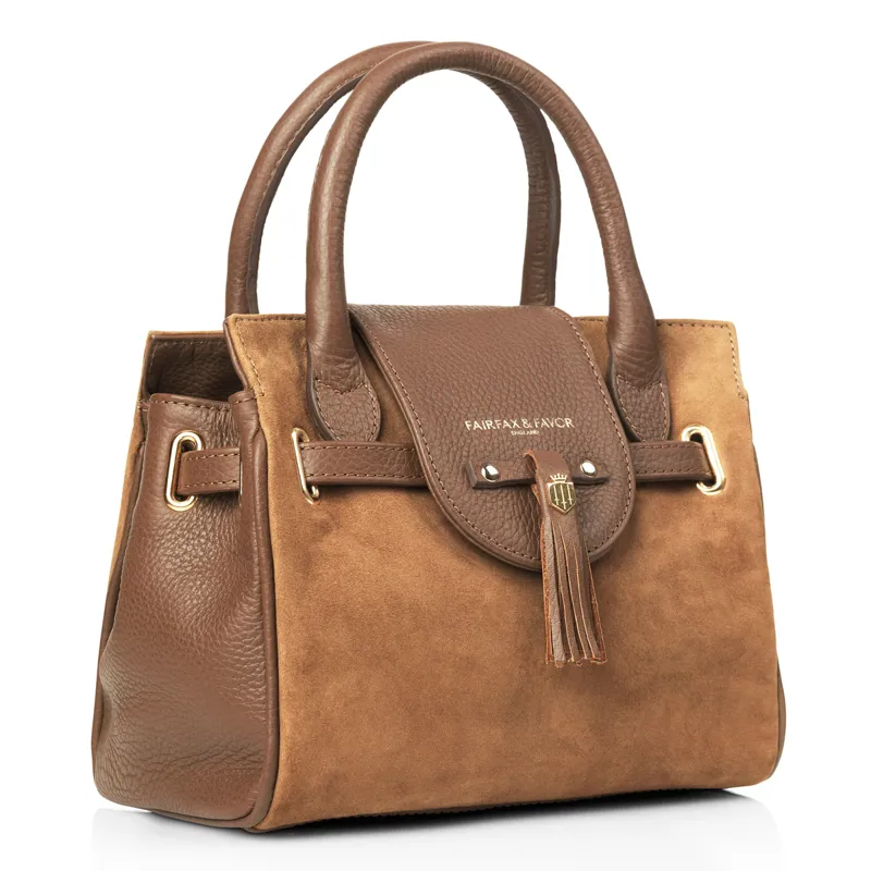 Fairfax and Favor Mini Windsor Handbag - Tan Suede-2