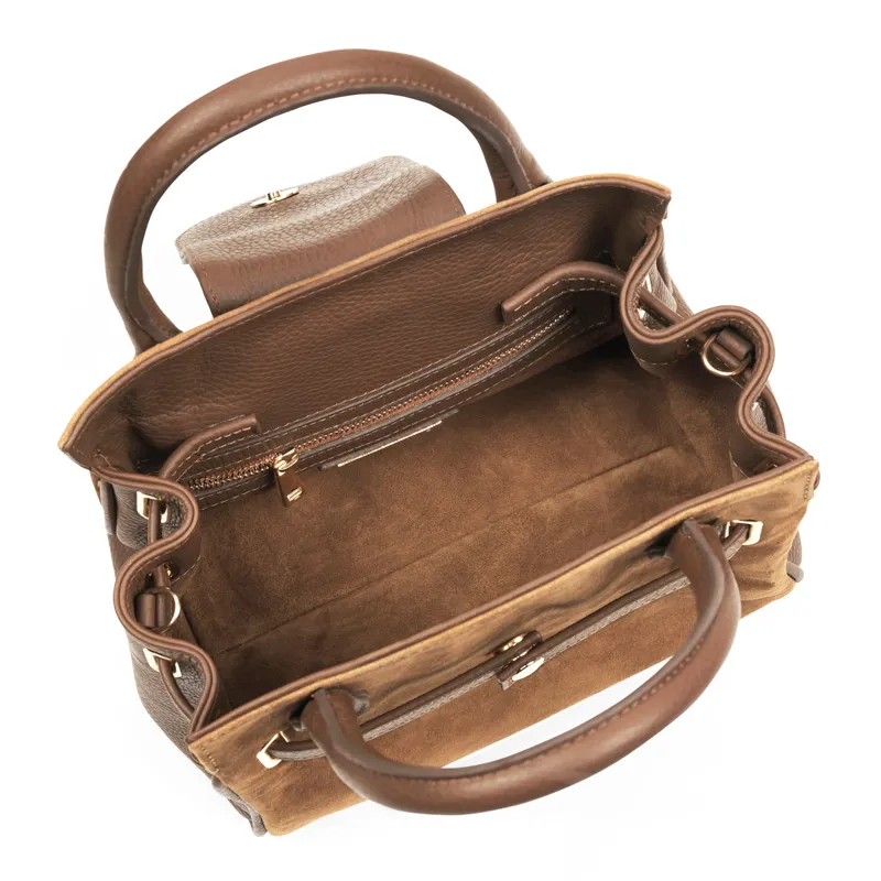 Fairfax and Favor Mini Windsor Handbag - Tan Suede-3