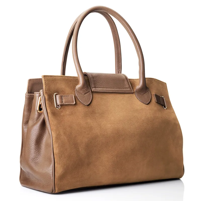 Fairfax and Favor Windsor Handbag - Tan Suede-2