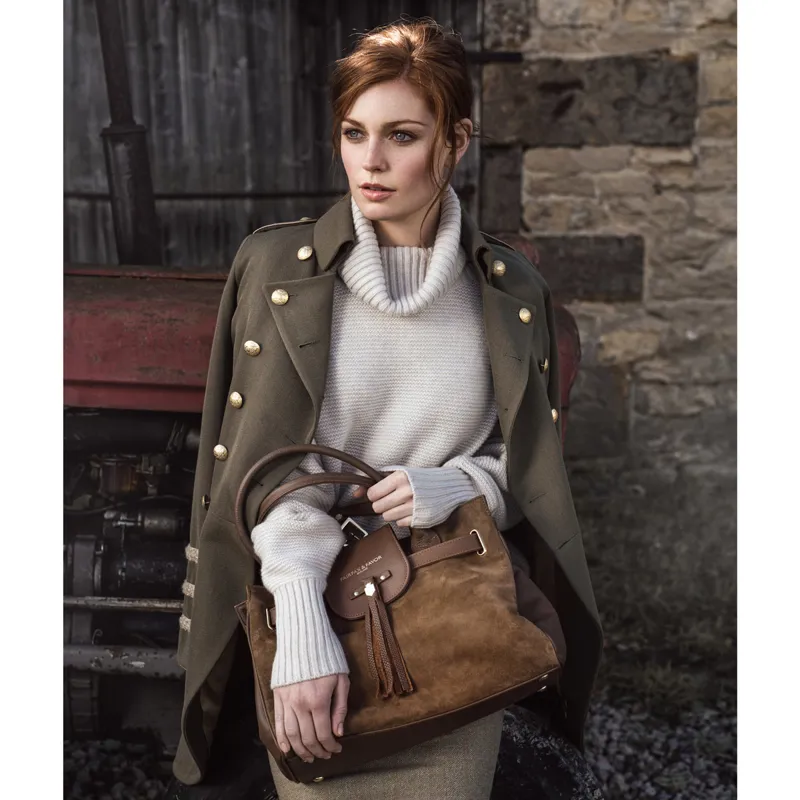 Fairfax and Favor Windsor Handbag - Tan Suede-9