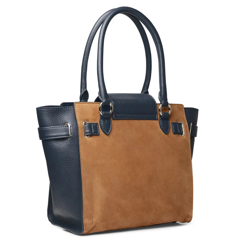 Fairfax and Favor Windsor Tote Bag - Tan/Navy-1