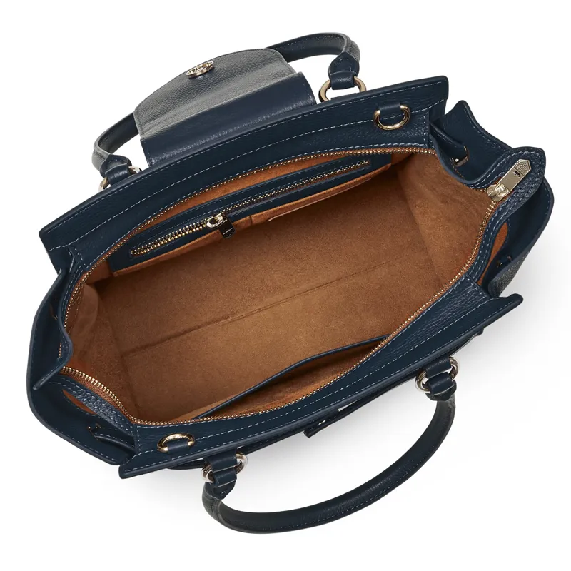 Fairfax and Favor Windsor Tote Bag - Tan/Navy-2