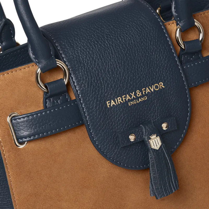 Fairfax and Favor Windsor Tote Bag - Tan/Navy-3