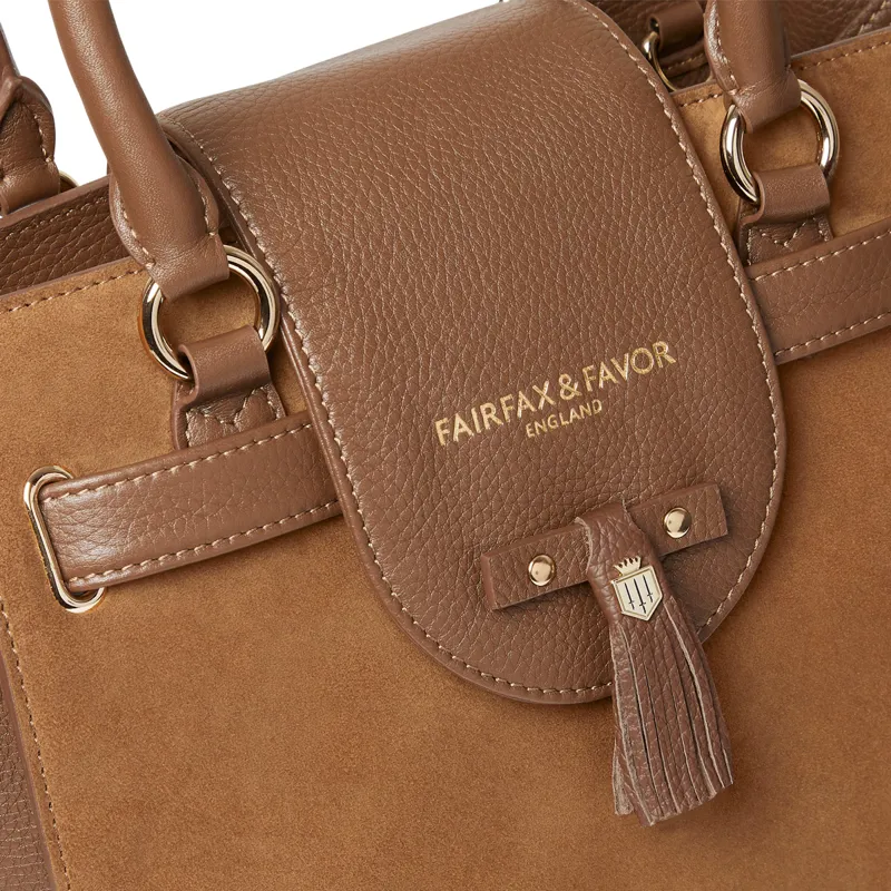 Fairfax and Favor Windsor Tote Bag - Tan Suede-3
