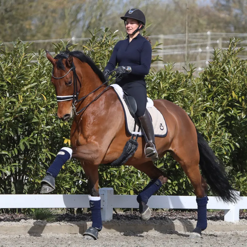 Finesse Cassidy Rolled Double Bridle - Black/White/Silver-5