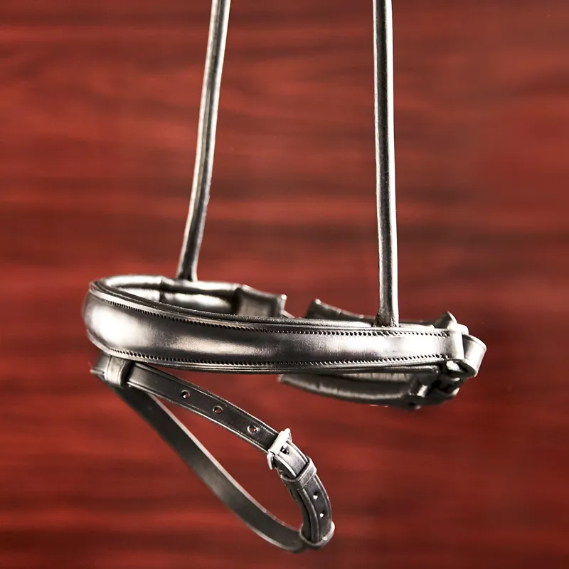 Finesse Himalaya Rolled Flash Bridle - Black/Silver-3