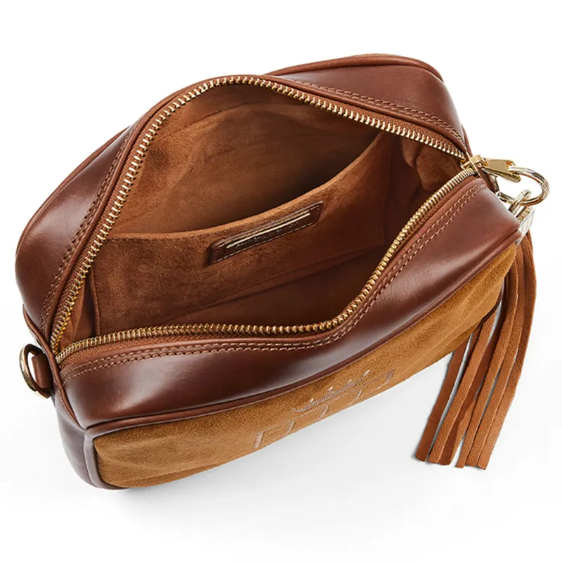 Fairfax and Favor Finsbury Handbag - Tan Suede-1