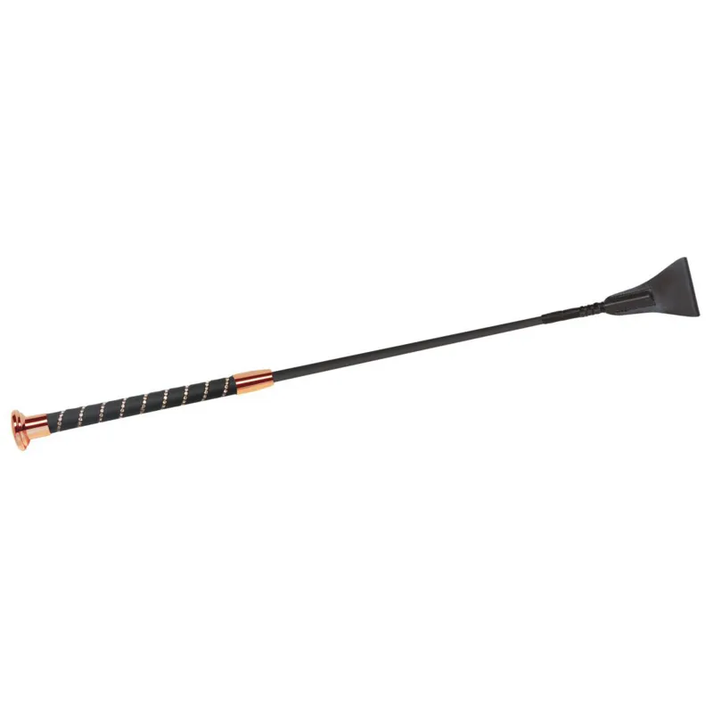 Fleck Silk Touch Crystal Whip - Black/Rose Gold