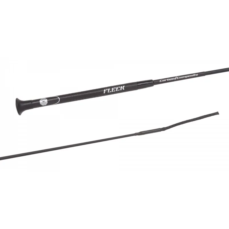 Fleck Carbon Composite Dressage Whip - Black-1
