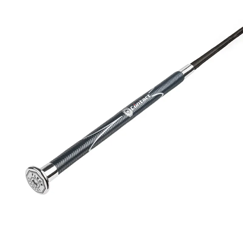Fleck Contact Dressage Whip - Black