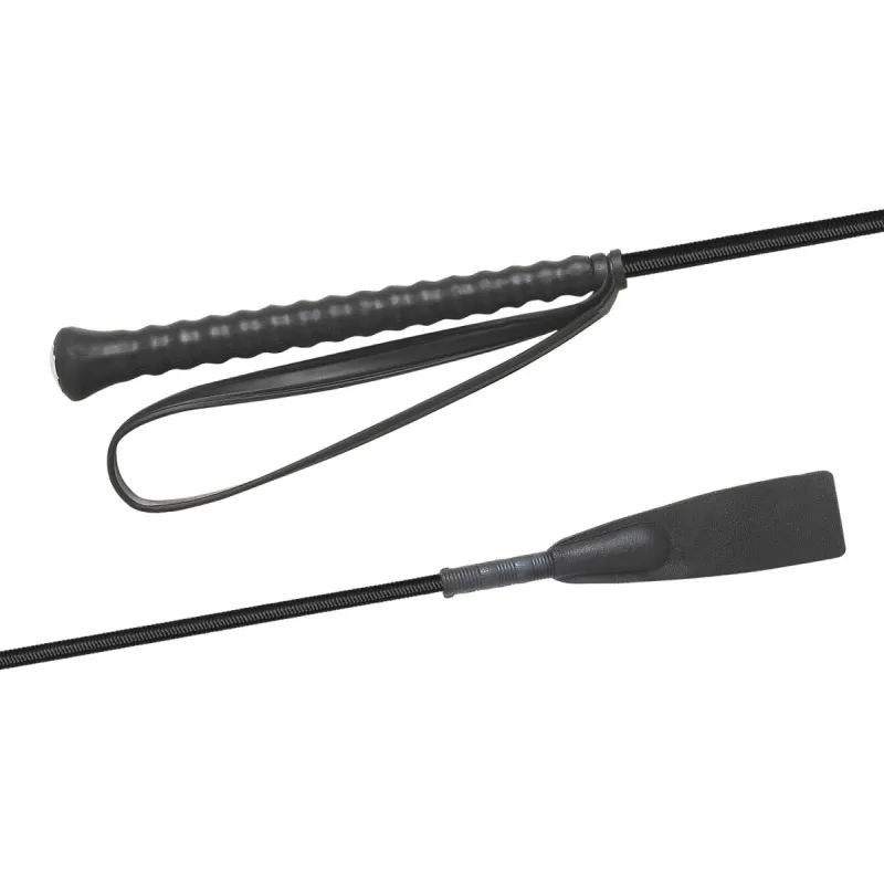 Fleck Rubber Handle Jumping Baton - Black