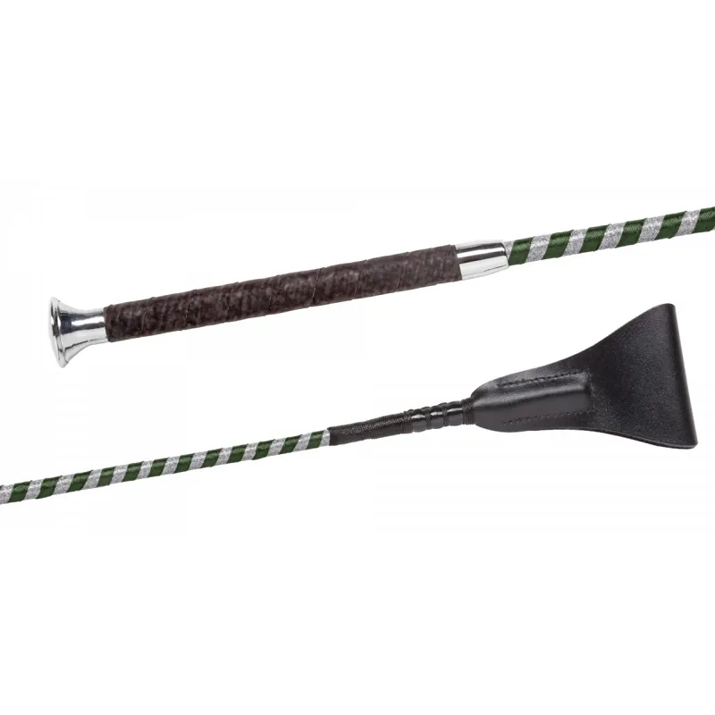 Fleck Satin Glitter Whip - Dark Green