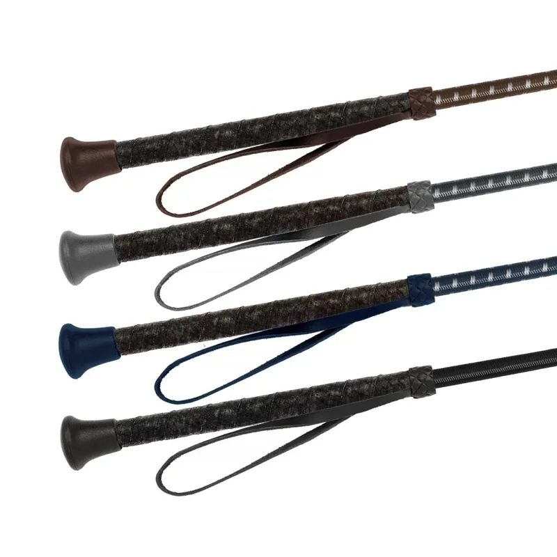 Fleck Soft Wrap Handle Short Dressage Whip - Various