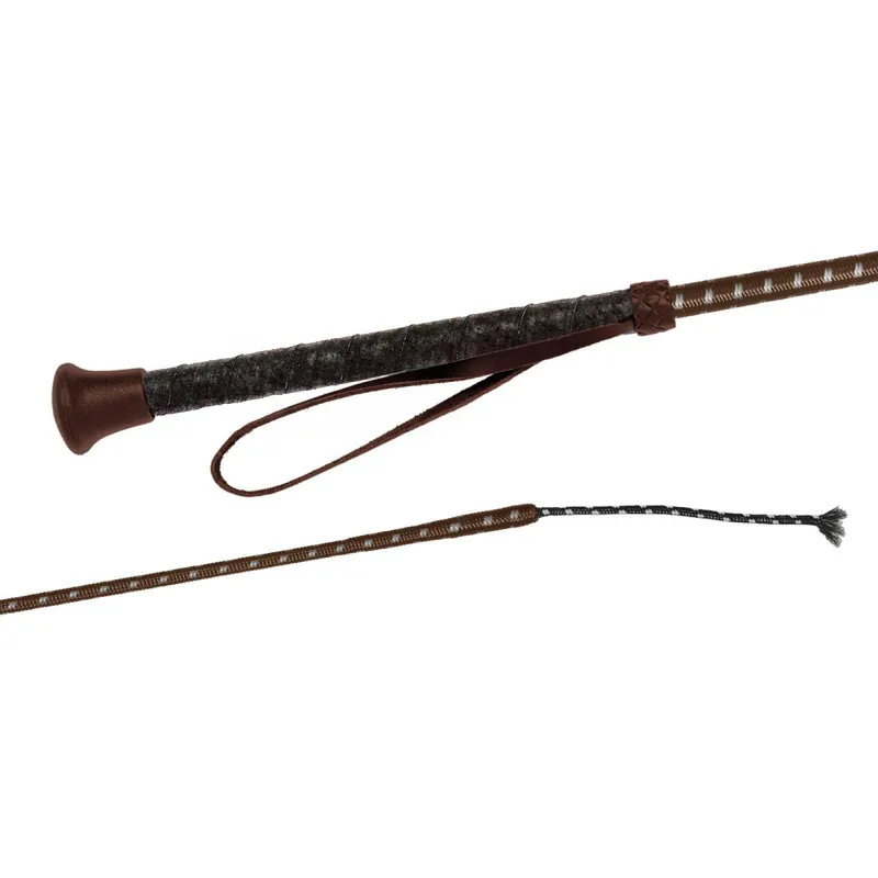 Fleck Soft Wrap Handle Short Dressage Whip - Various-1