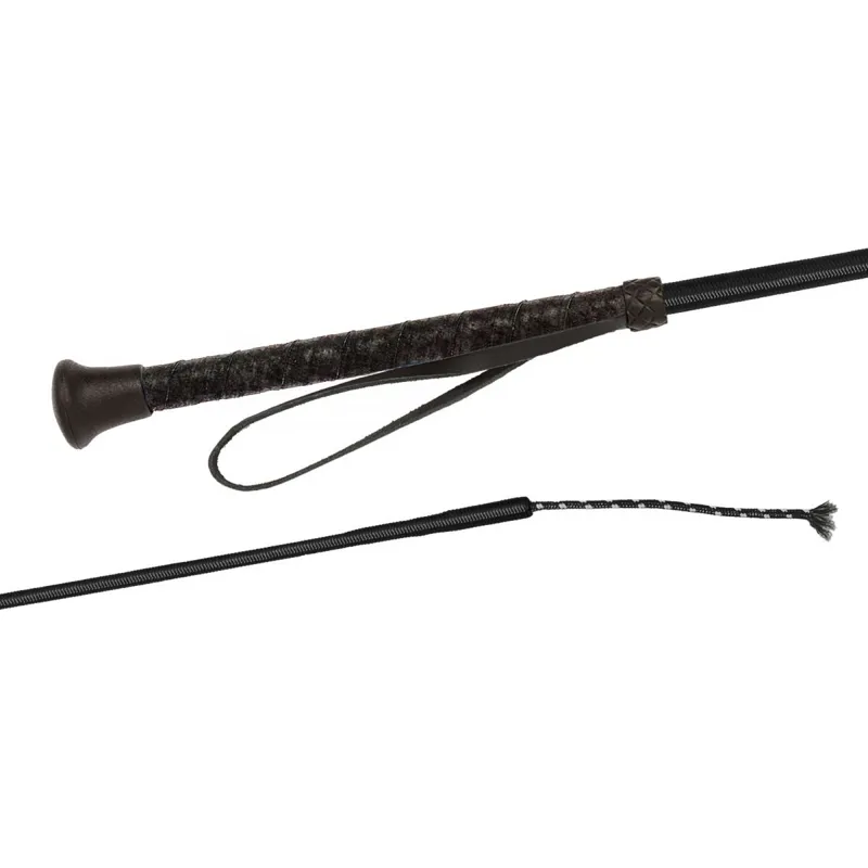 Fleck Soft Wrap Handle Short Dressage Whip - Various-4