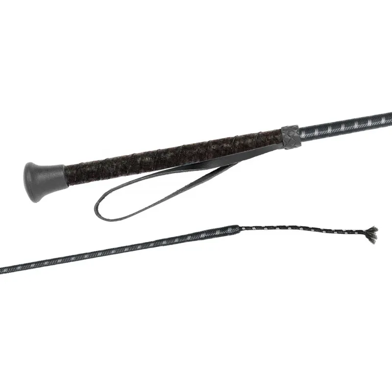 Fleck Soft Wrap Handle Short Dressage Whip - Various-2