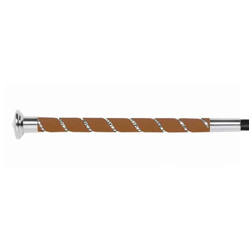 Fleck Swarovski Handle Jumping Baton - Brown-1