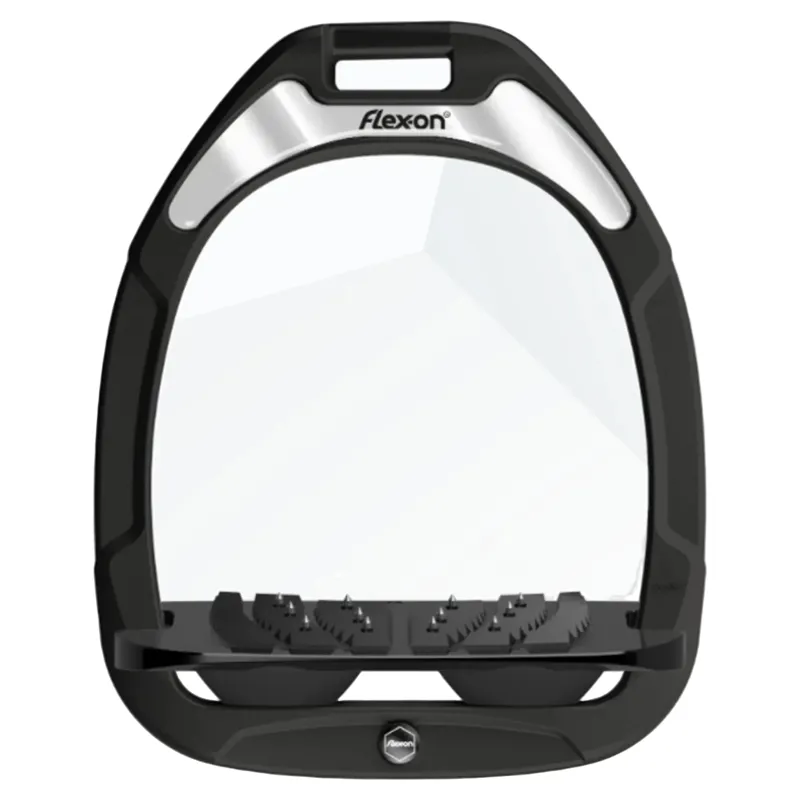 Flex-On Green Composite Ultra Grip Stirrups - Black/Black/Black/Silver
