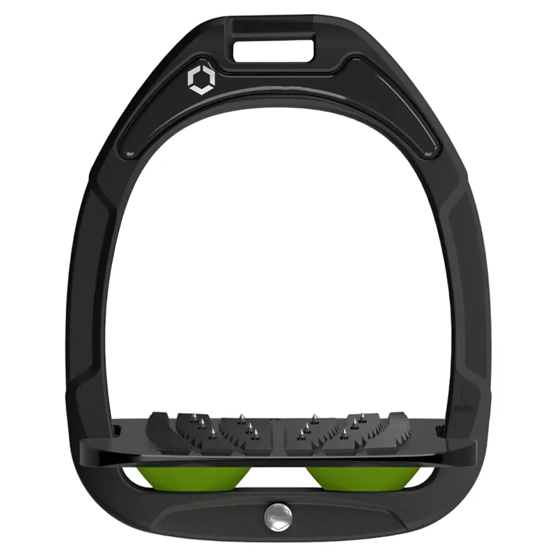 Flex-On Green Composite Ultra Grip Stirrups - Black/Black/Green