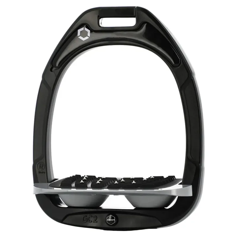 Flex-On Green Composite Ultra Grip Stirrups - Black/Grey/Grey-1