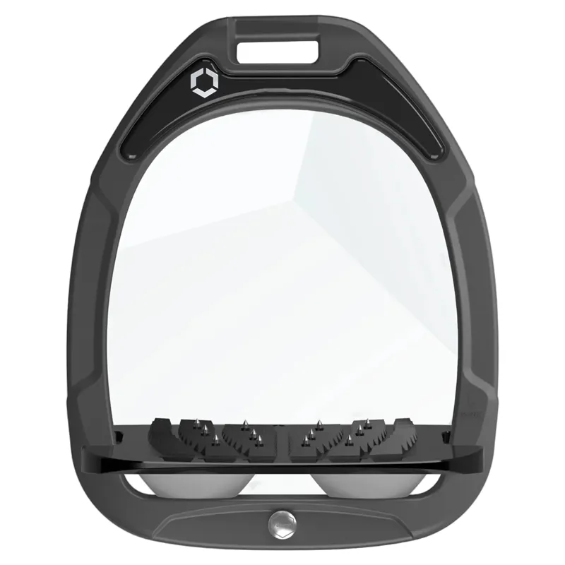 Flex-On Green Composite Ultra Grip Stirrups - Dark Grey/Black/Grey