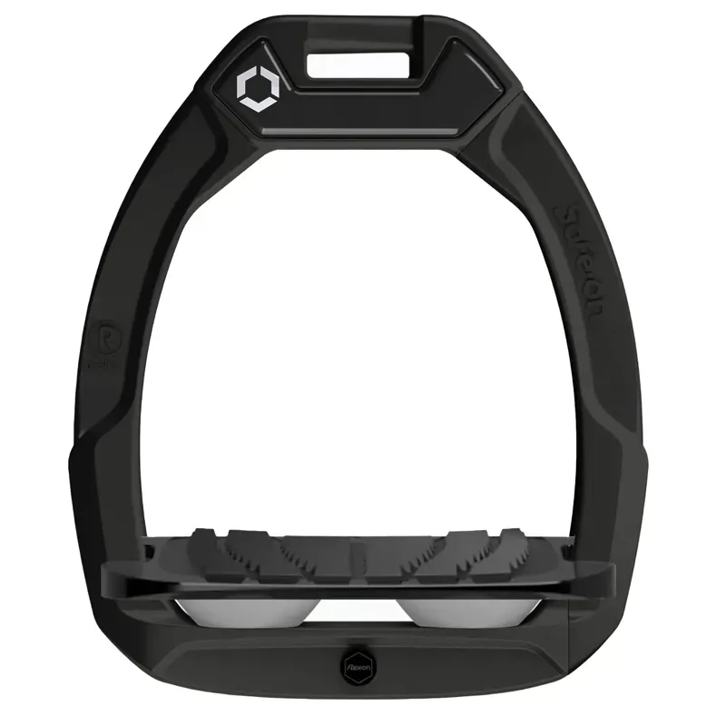 Flex-on Safe-on Grip Safety Stirrups - Black/Black/Grey-1