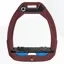 Flex-On Safe-On Ultra Grip Safety Stirrups - Burgundy/Black/Light Blue