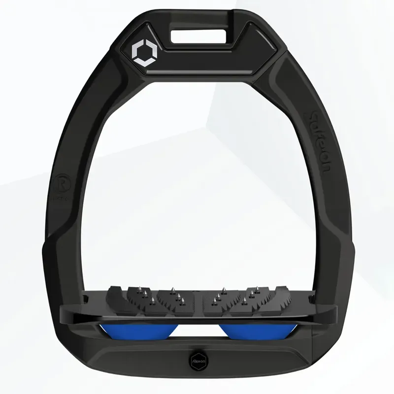 Flex-On Safe-On Ultra Grip Safety Stirrups - Black/Black/Dark Blue-1