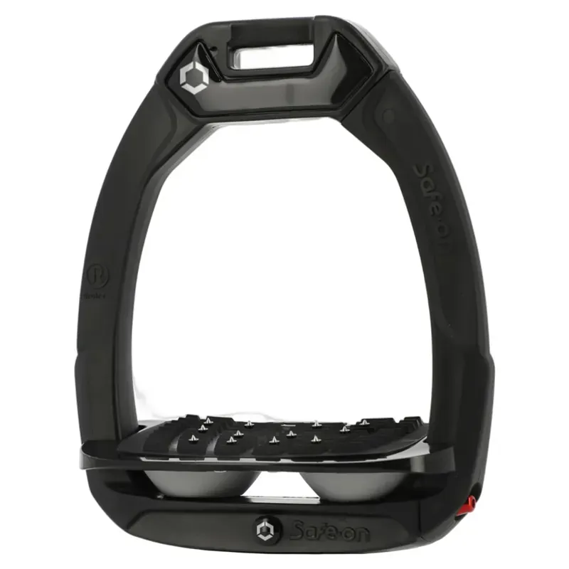 Flex-On Safe-On Ultra Grip Safety Stirrups - Black/Black/Grey