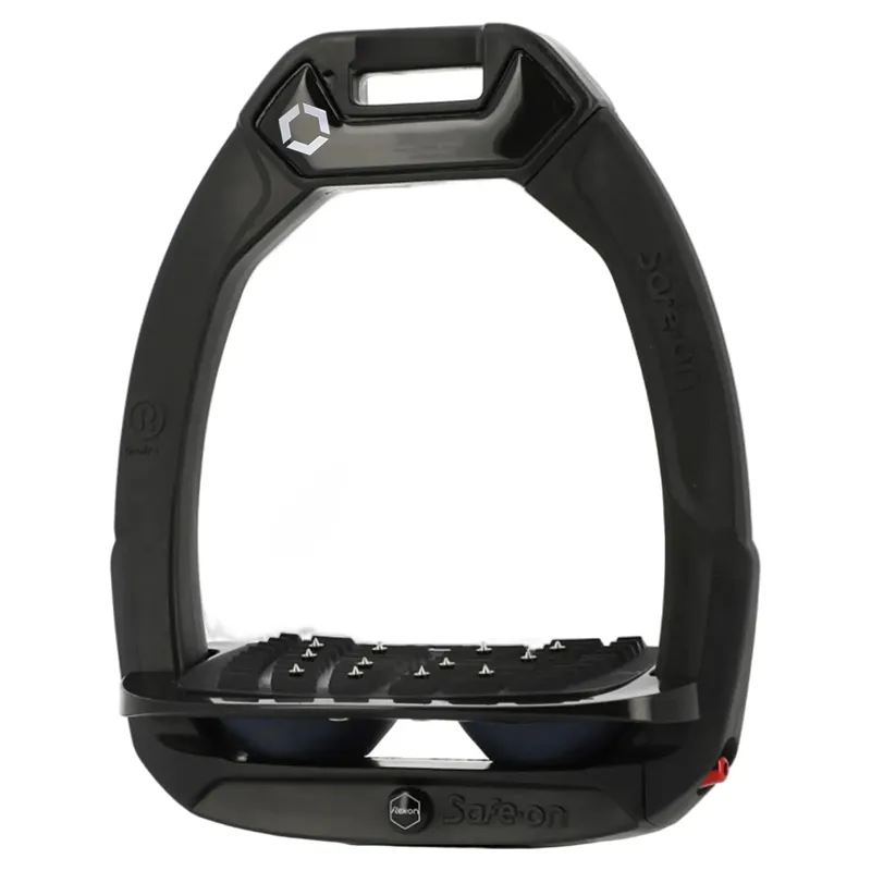 Flex-On Safe-On Ultra Grip Safety Stirrups - Black/Black/Navy